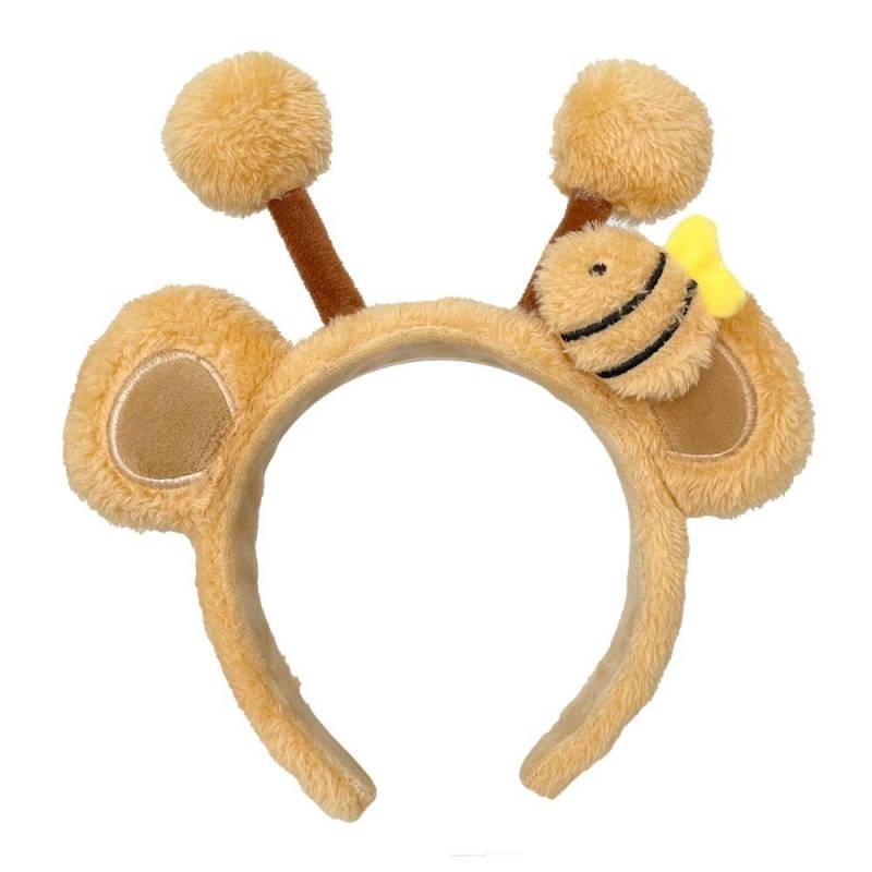 Gesicht waschen Stirnband Cartoon Haarband Kopfbedeckung Niedliches Plüsch Haarband Kawaii Biene Plüsch Stirnband Mädchen helle khaki von Joom DACH