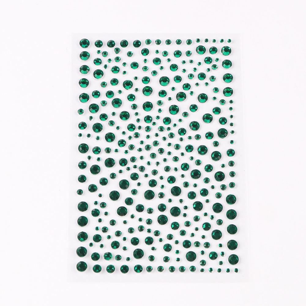 Gesichtsdekorationen Strass Aufkleber für Musik Festival Halloween Party Mobile Kristall Aufkleber Kinder Spielzeug DIY Diamant Aufkleber grün von Joom DACH