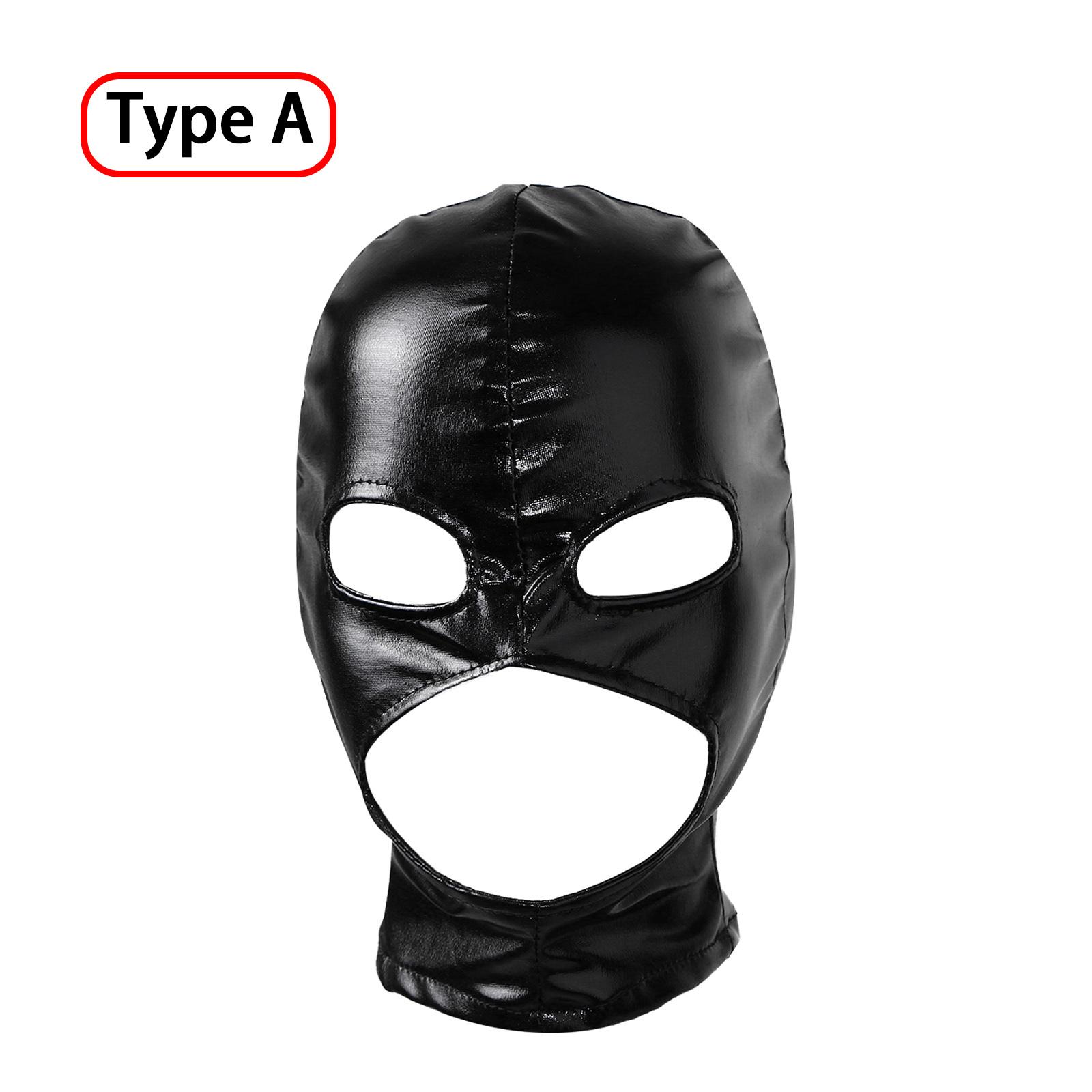 Gesichtsmaske Damen Herren Unisex Kopfbedeckung Gesichtsmaske Kapuzenmaske Cosplay Rollenspielkostüm One Size schwarz von Joom DACH
