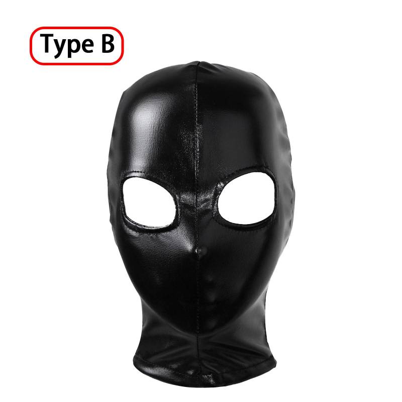 Gesichtsmaske Damen Herren Unisex Kopfbedeckung Gesichtsmaske Kapuzenmaske Cosplay Rollenspielkostüm One Size schwarz von Joom DACH