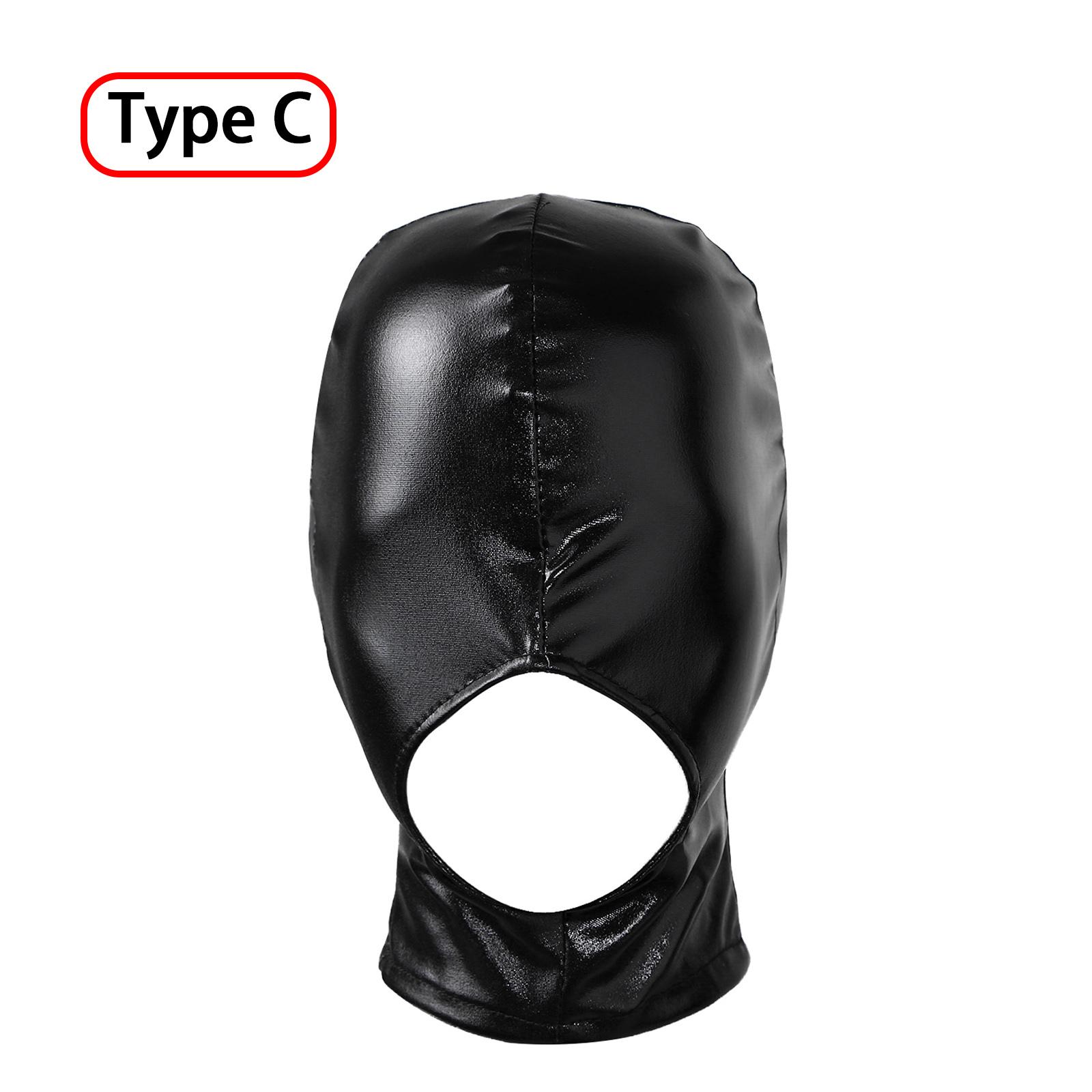 Gesichtsmaske Damen Herren Unisex Kopfbedeckung Gesichtsmaske Kapuzenmaske Cosplay Rollenspielkostüm One Size schwarz von Joom DACH