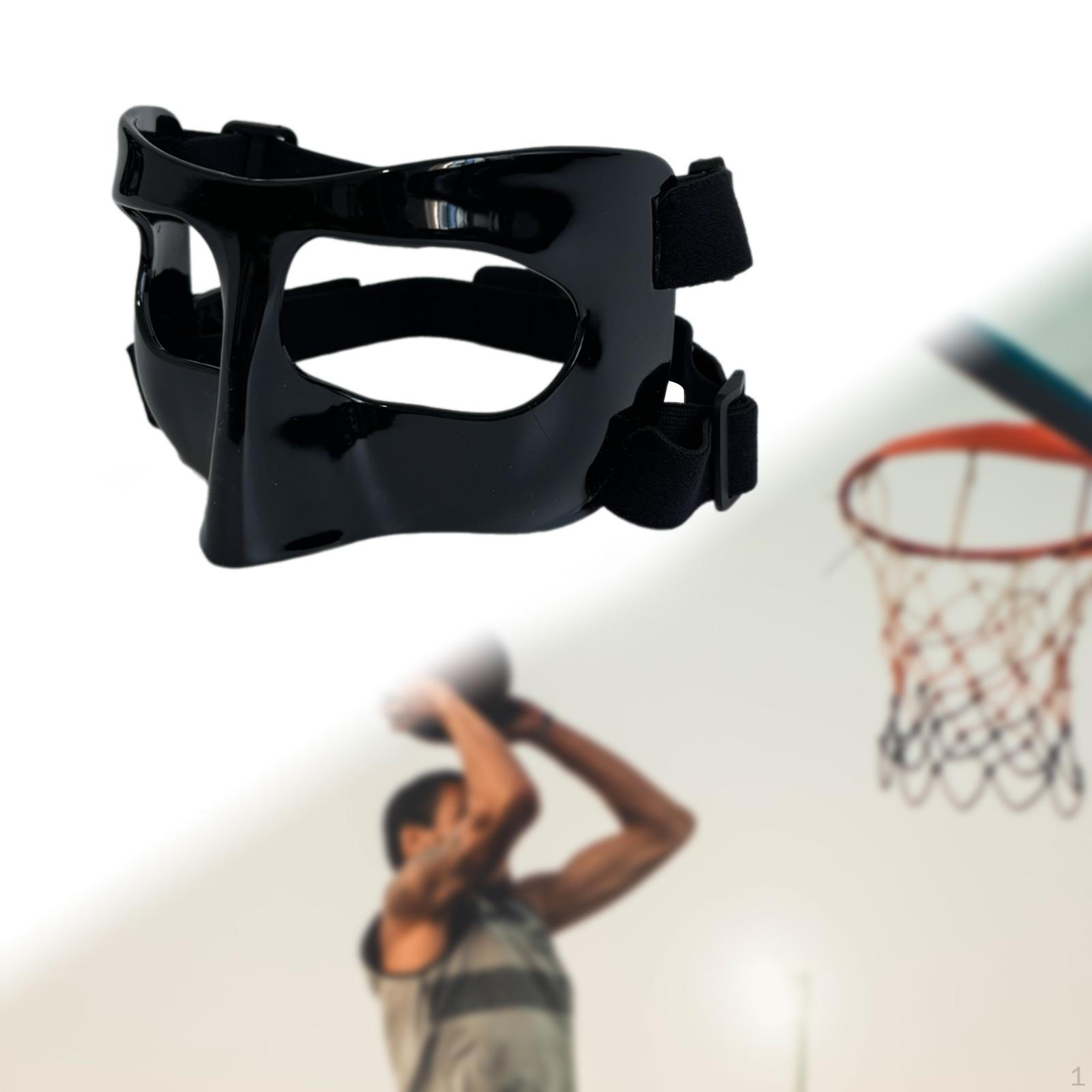 Gesichtsschutz für gebrochene Nase, Basketball-Maske, für Erwachsene, elastisches Band Black 15x9.5x8.5cm von Joom DACH