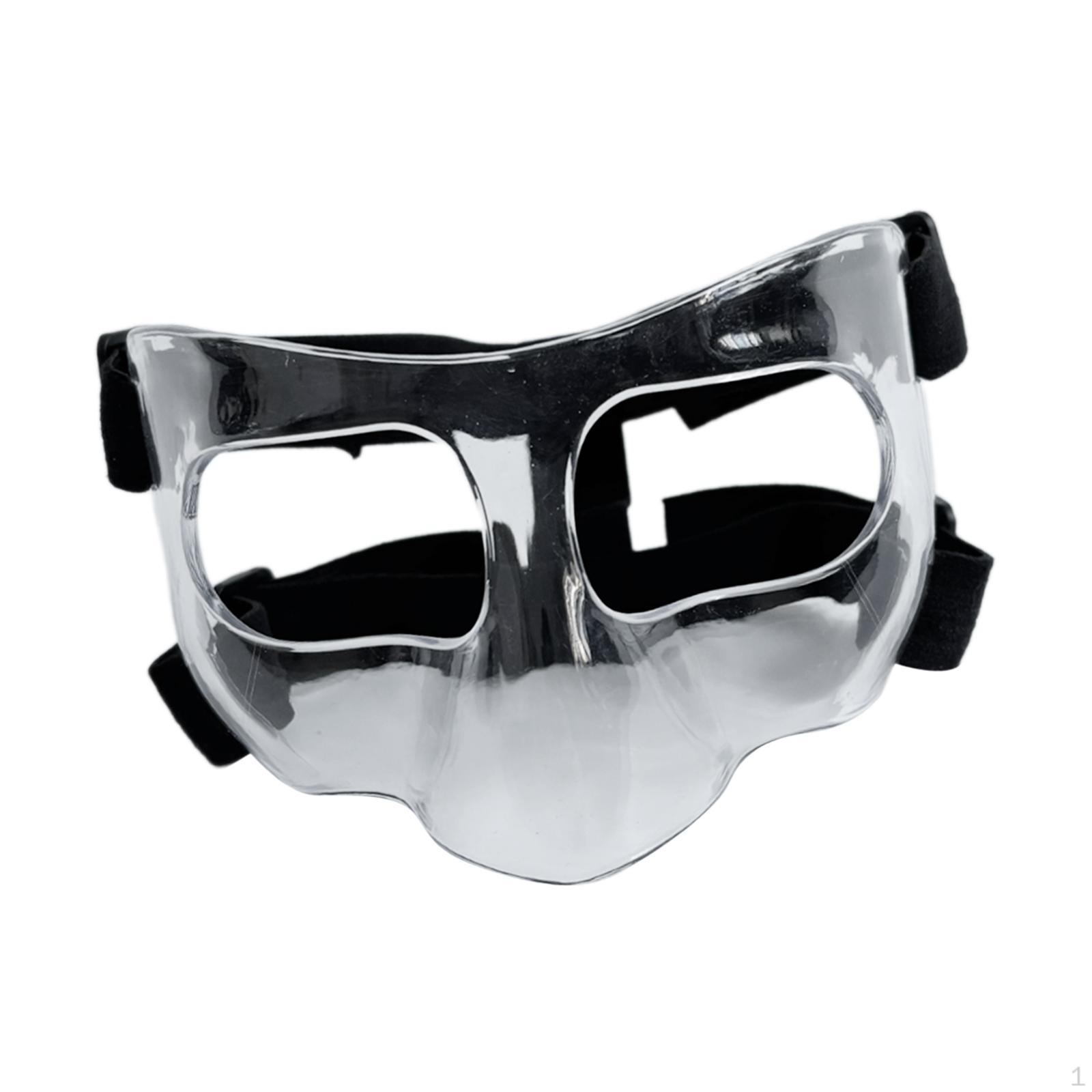 Gesichtsschutz für gebrochene Nase, Basketball-Maske, für Erwachsene, elastisches Band Clear 17.5x9.5x9.8cm von Joom DACH