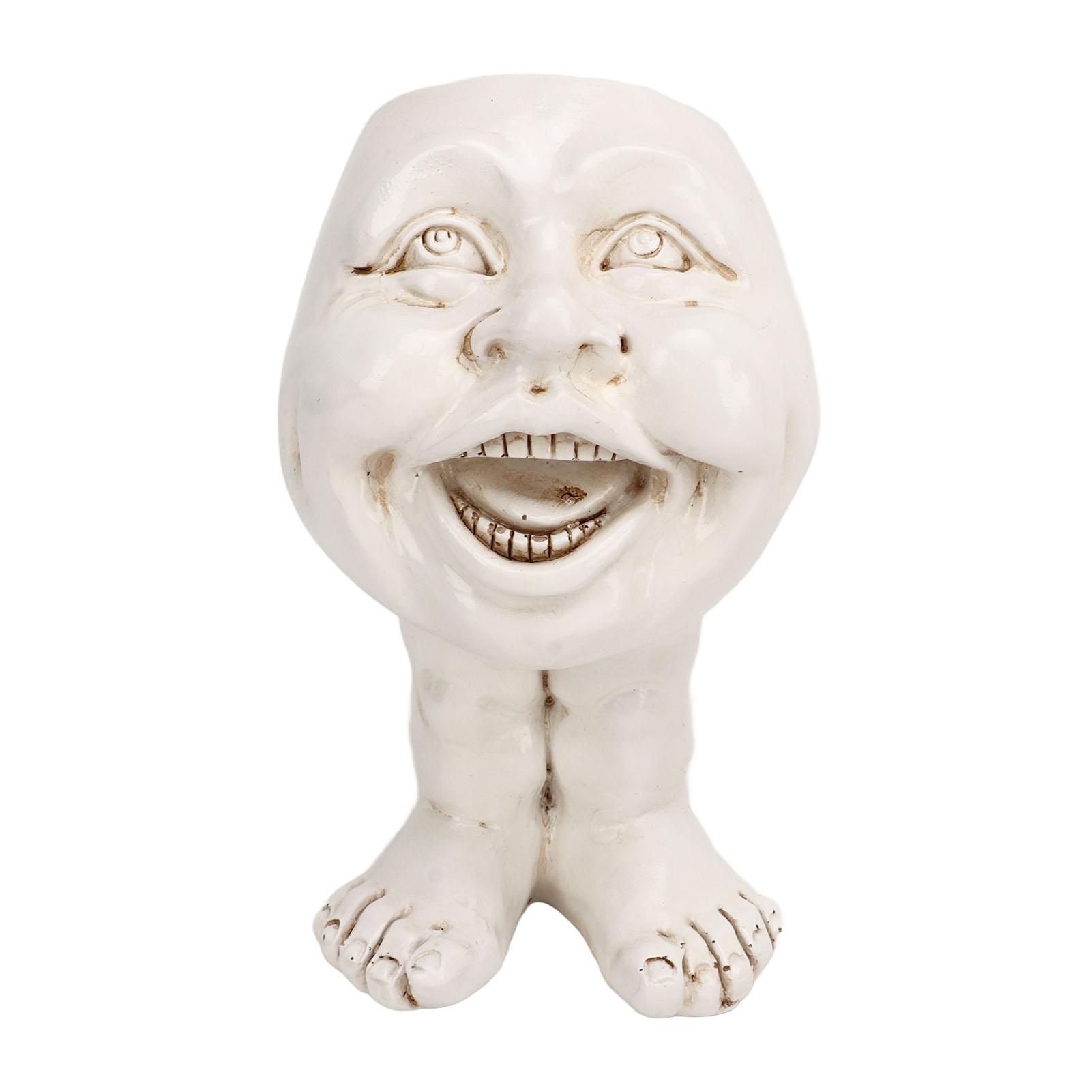 Gesichtsstatue Pflanzgefäß Einzigartiges Bild Niedliche Lustige Form Personalisiert Wasserdichter Kopf Blumentopf für von Joom DACH