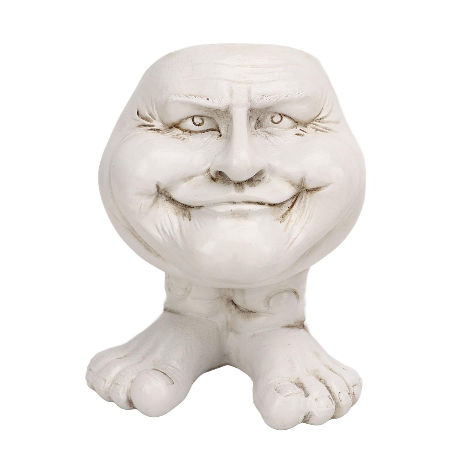 Gesichtsstatue Pflanzgefäß Einzigartiges Bild Niedliche Lustige Form Personalisiert Wasserdichter Kopf Blumentopf für von Joom DACH