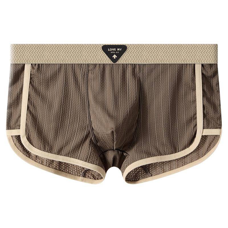 Gestreifte Boxer Herren Unterwäsche Atmungsaktiv Herren Boxershorts Cuecas Masculinas Boxershorts Herren Slips Größe 3XL 2XL braun von Joom DACH