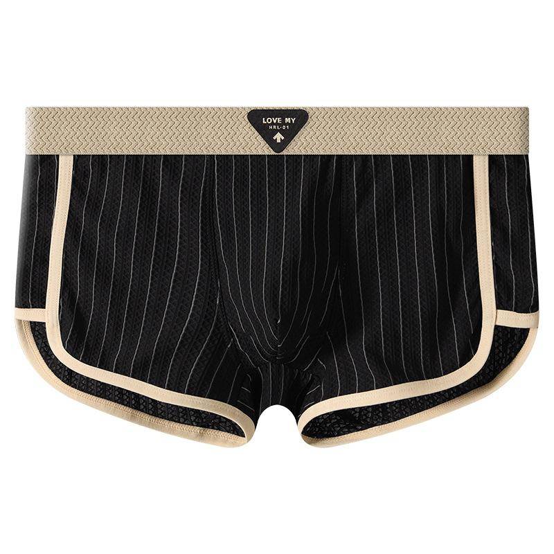 Gestreifte Boxer Herren Unterwäsche Atmungsaktiv Herren Boxershorts Cuecas Masculinas Boxershorts Herren Slips Größe 3XL 2XL schwarz von Joom DACH