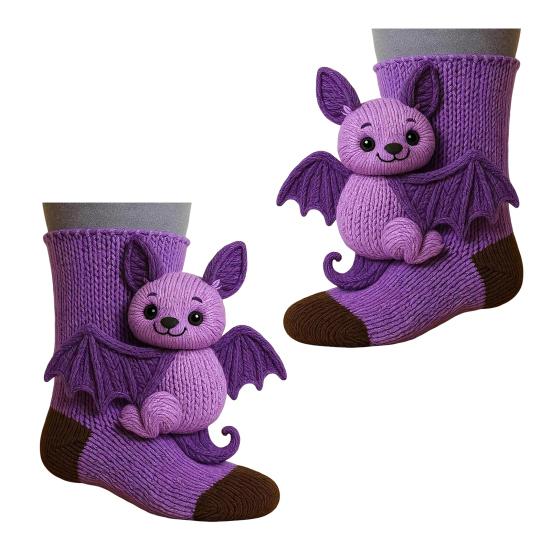 Gestrickte Tierische Socken Warme Haussocken mit Niedlichen Tierpuppen Indoor Wintersocken für Schlafzimmer Wohnzimmer Kinder Spielzimmer H von Joom DACH