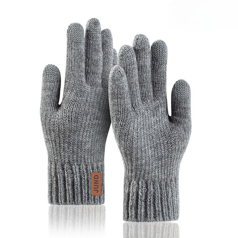 Gestrickte Wolle Kältefest Warme Handschuhe Herren Dick Outdoor Reiten Fleecegefüttert Touchscreen Winterhandschuhe mit Touchscreen-Funktion One Size von Joom DACH