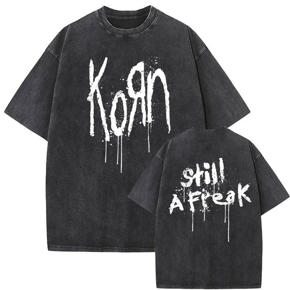 Gewaschenes Vintage-Rockband Korn Ftl 25 Follow The Leader T-Shirt Herren Gothic Casual Oversized Tees Herren T-Shirt Herren Vintage T-Shirt L von Joom DACH