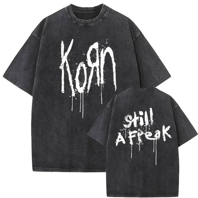 Gewaschenes Vintage-Rockband Korn Ftl 25 Follow The Leader T-Shirt Herren Gothic Casual Oversized Tees Herren T-Shirt Herren Vintage T-Shirt L von Joom DACH