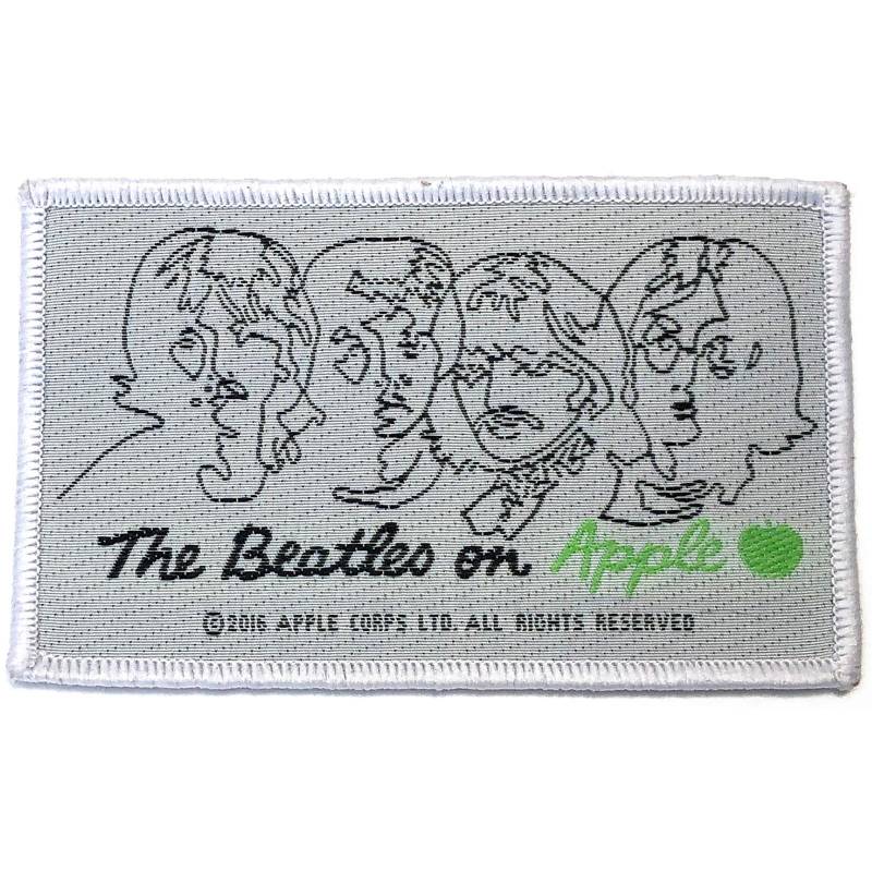 Gewebter Aufnäher „The Beatles On Apple“. One Size weiß/schwarz von Joom DACH