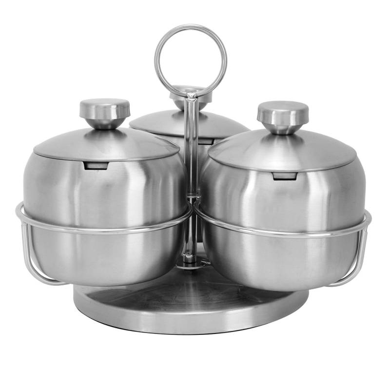 Gewürztopf-Set Innovatives Drehendes Gewürz-Salz-Zucker-Behälter mit Deckel und Löffel von Joom DACH