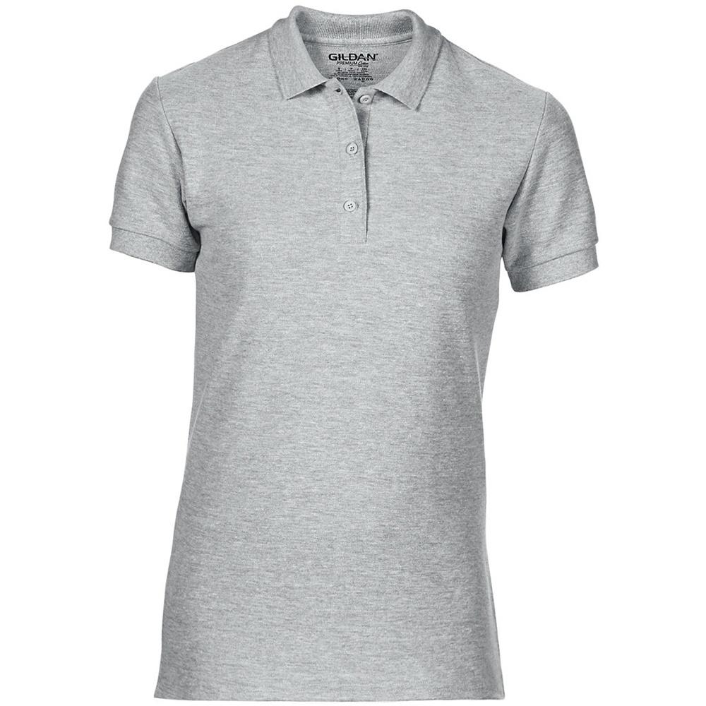 Gildan Damen-/Damen-Poloshirt aus Premium-Baumwoll-Sport-Doppel-Piqué S grau von Joom DACH