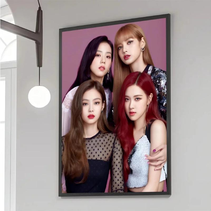 Girlgroup Kpop B-Blackpink Leinwandmalerei Poster und Drucke Wandkunst Bilder für Wohnzimmerdekoration 50cm×70cm NoFrame von Joom DACH