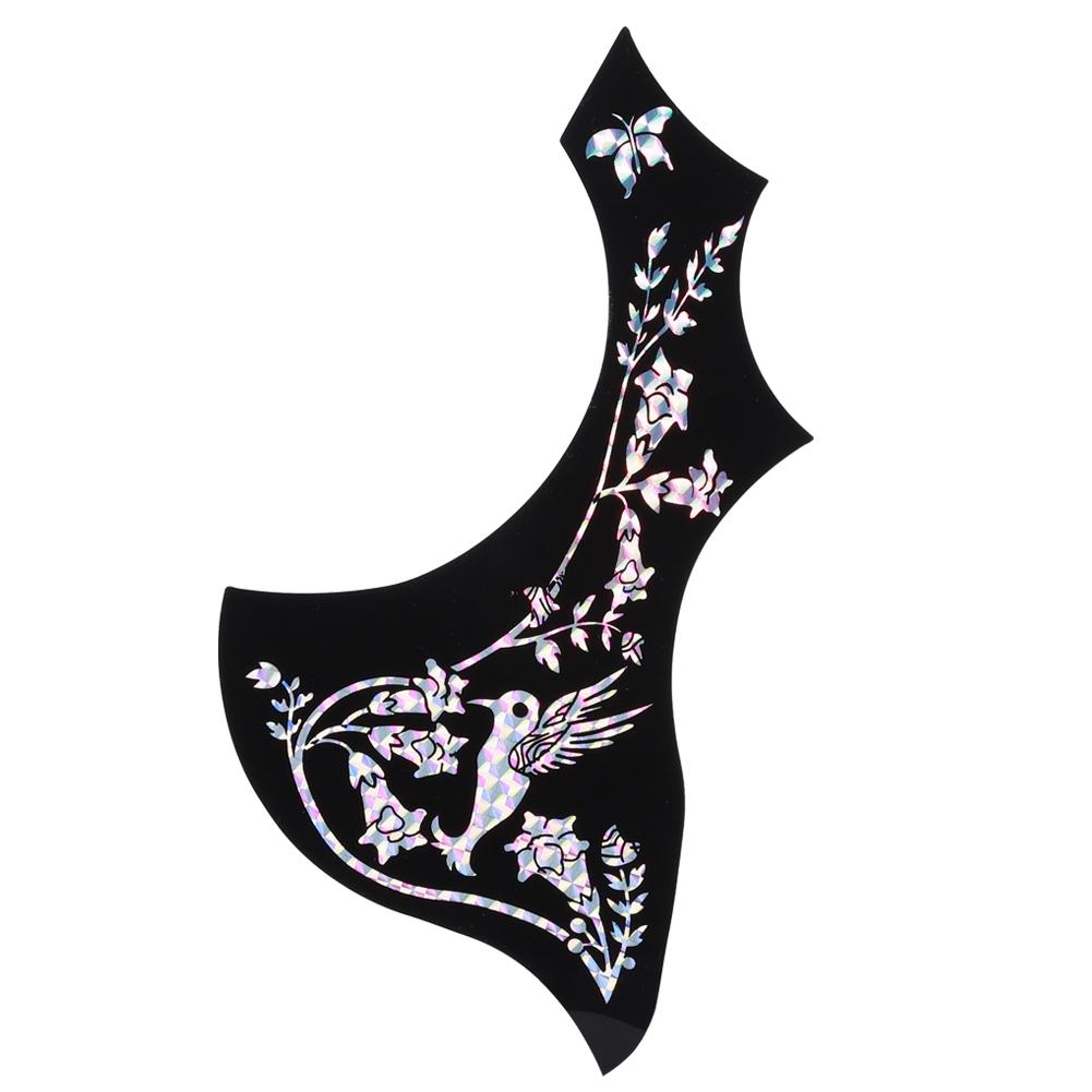 Gitarren-Schlagbrett Selbstklebender Aufkleber Schwarze Farbe Blume Vogel Schutz Universal-Zubehör von Joom DACH