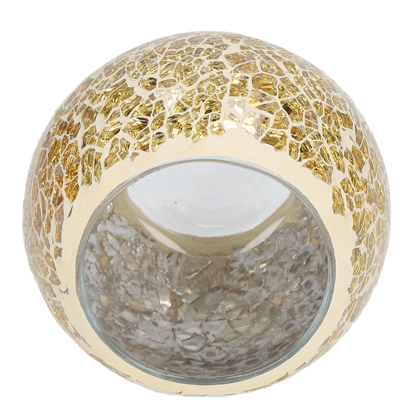 Glas Votivkerzenhalter Europäischer Stil Gold Mosaik Kerzenhalter für Zuhause Partys Jubiläen von Joom DACH