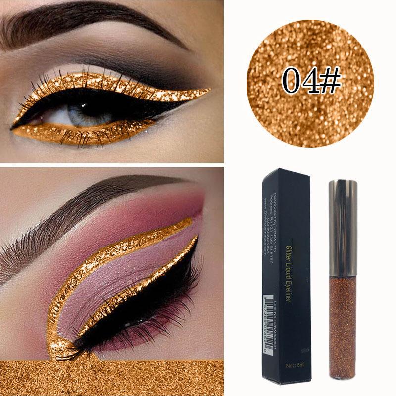 Glitzer-Lidschatten, langlebig, wasserdicht, flüssiger Eyeliner, Damenmode, schnell trocknende Augen-Make-up-Kosmetik 4 von Joom DACH