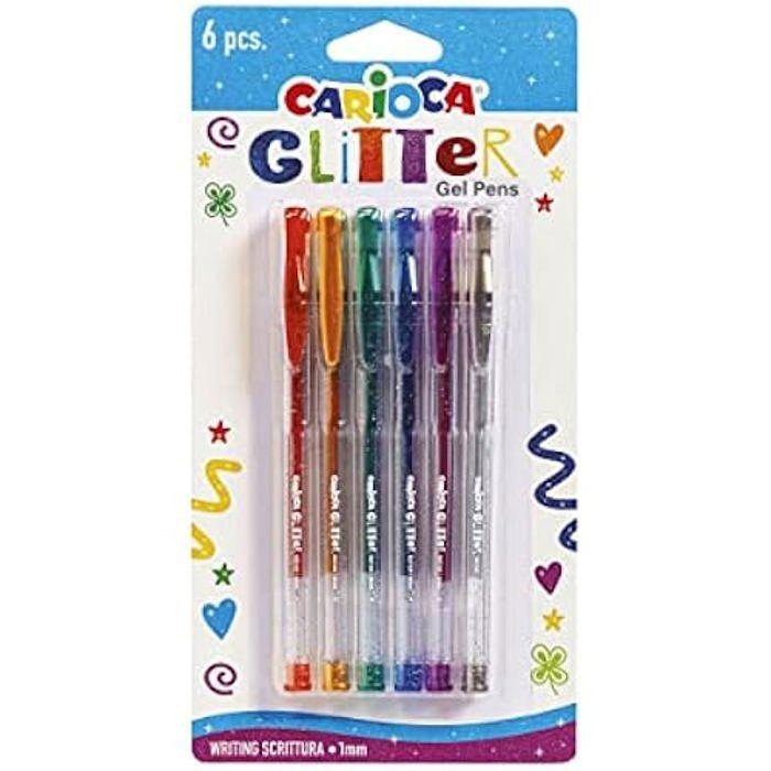 Glitzernde Gelstifte - CARIOCA - 6 Stück - Farbige Schrift - Für dunkles Papier - Nicht nachfüllbar Glitzernde Gelstifte - CARIOCA - 6 Stück - Farbige Schrift - Für dunkles Papier - Nicht nachfüllbar von Joom DACH