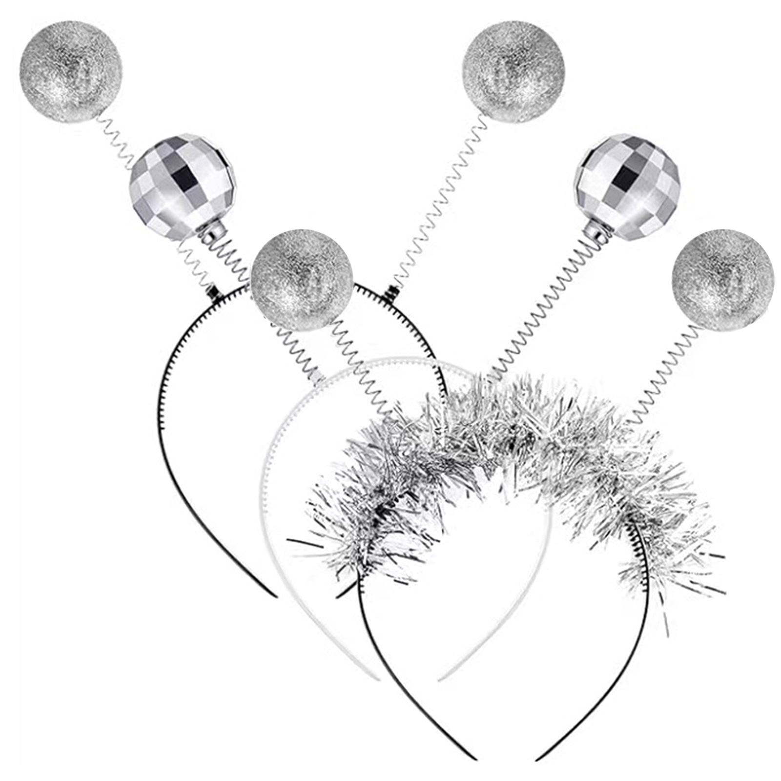 Glitzerndes Disco-Kugel Party Stirnband Neuheit Ausgefallener Haarreif Paillettenbesetzter Haarreif für Erwachsene Kinder Musikfestival-Accessoires A von Joom DACH