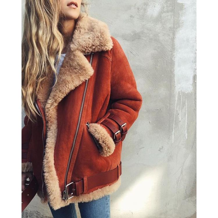 Global Station Locomotive Hirschleder Fleece Lammwolle Jacke Damen Pelz Baumwolljacke Baumwolljacke 4XL ziegelrot Global Station Locomotive Hirschleder Fleece Lammwolle Jacke Damen Pelz Baumwolljacke Baumwolljacke 4XL ziegelrot von Joom DACH