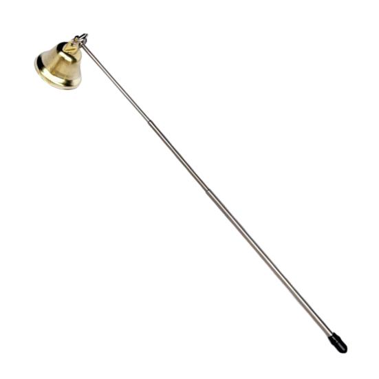 Glocken-Kerzenlöscher mit Teleskopgriff, drehbarer Metall-Teelicht-Kerzendocht goldgelb von Joom DACH