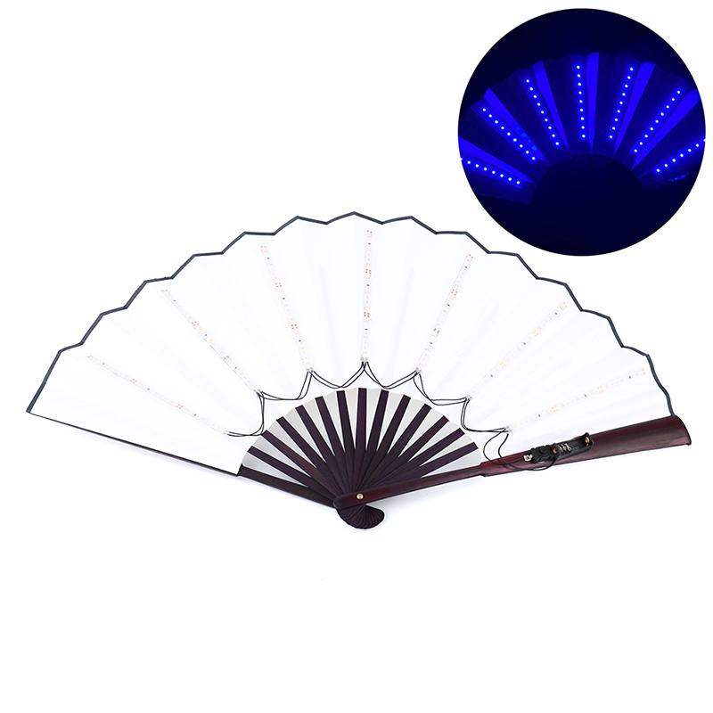 Glow Folding Led Fan Dancing Light Night Show Halloween Christmas Rave Festival blau von Joom DACH