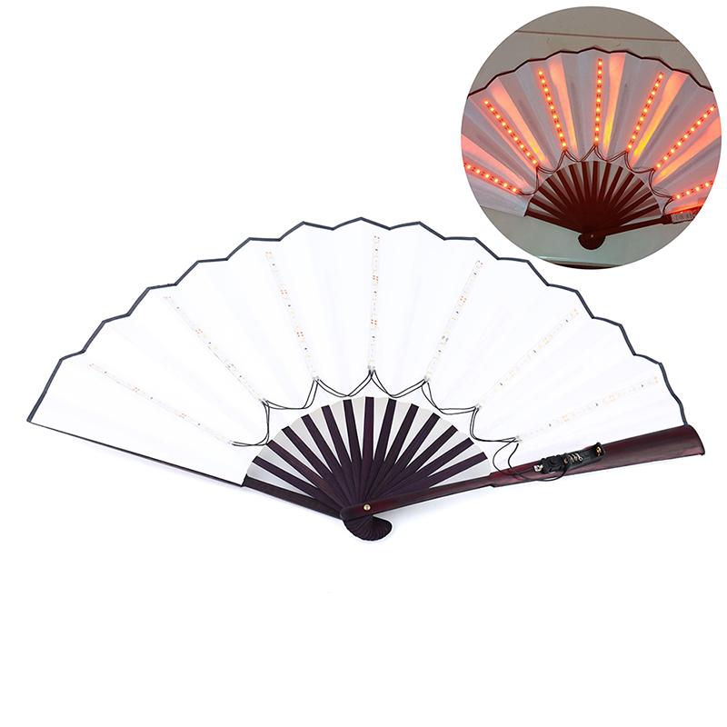 Glow Folding Led Fan Dancing Light Night Show Halloween Christmas Rave Festival rot von Joom DACH