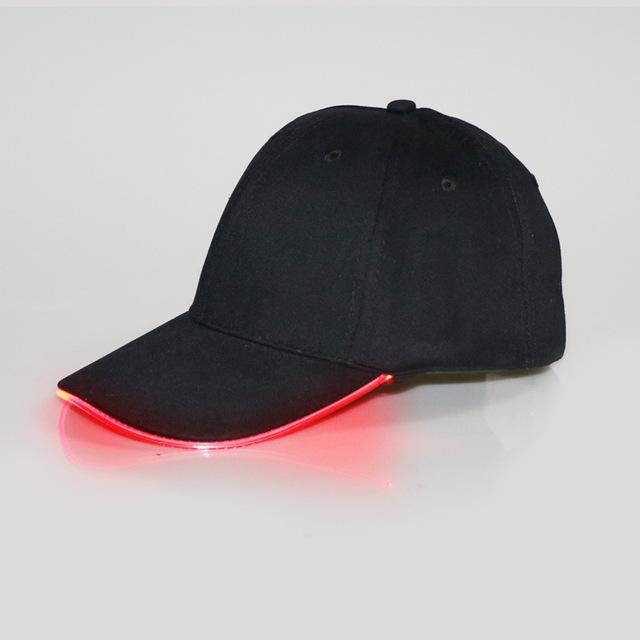 Glow LED Brim Baseball Cap Flash Light Up Hut Schwarz für Bar Party Hip-Hop Golf Sport Männer Frauen Jungen Weihnachten Neu von Joom DACH