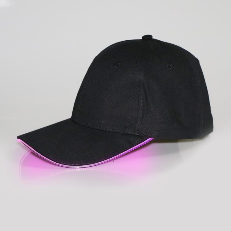 Glow LED Brim Baseball Cap Flash Light Up Hut Schwarz für Bar Party Hip-Hop Golf Sport Männer Frauen Jungen Weihnachten Neu von Joom DACH