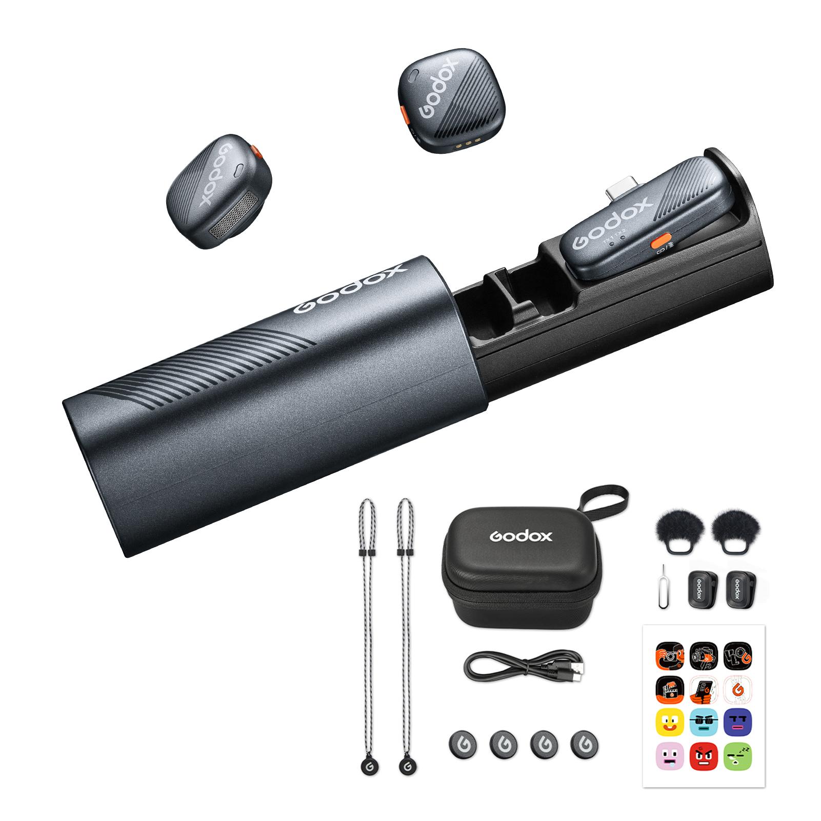 Godox Cube-SC Kit2 One-Trigger-Two 2,4G Drahtloses Mikrofonsystem Magnetische Mini-Mikrofone One-Trigger-One von Joom DACH