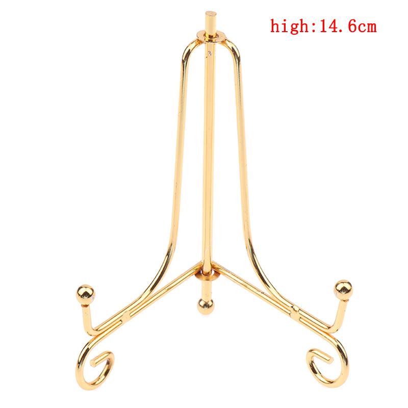 Gold Eisen Display Stand Handwerk Halterung Buch Halter Foto Sockel Schüssel Schüssel Rahmen Bild Platte Rack Staffelei Lagerung Dekoration 15cm von Joom DACH