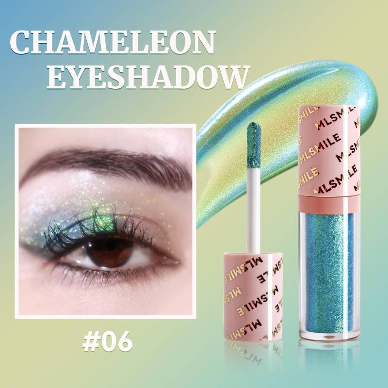 Gold-Lila Chamäleon Flüssiger Lidschatten Perlglanz Feiner Schimmer Schnelltrocknender Lidschatten Polarisiert Aufhellendes Bühnen-Augen-Make-up von Joom DACH