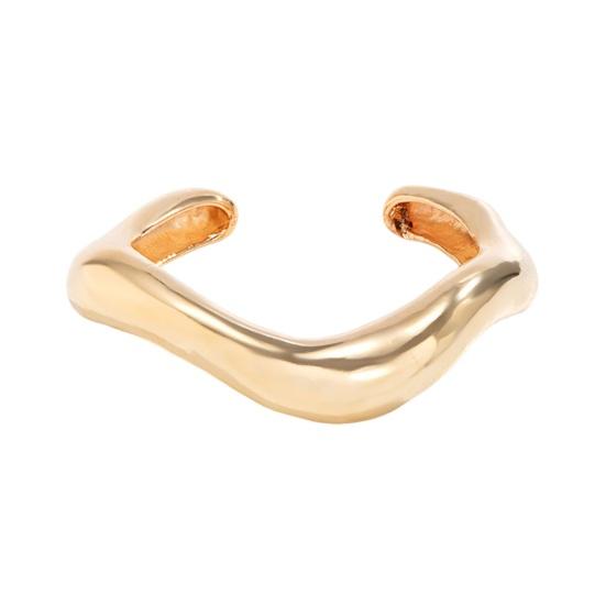 Gold Silber Armreif Armbänder Hiphop Breite Manschette Armreif Unregelmäßige Welle Armband Schmuck für Frauen und Männer A von Joom DACH