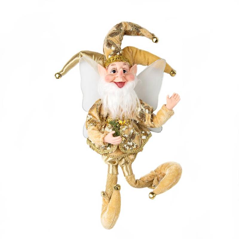 Gold Weihnachten Elf Puppe Dekoration Elf handgemachte Puppe Geschenk Weihnachtsbaum Anhänger Home Ornament Elf Clowns Neujahr Dekor Kinder Geschenke gold von Joom DACH