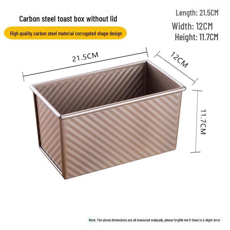 Goldene Toastbox aus Wellpappe mit Deckel – 450 g antihaftbeschichtete Brotform zum Backen 450g corrugated without lid von Joom DACH