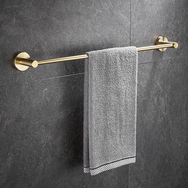 Goldener Handtuchhalter: Leichter Luxus Kein Bohren 304 Edelstahlregal mit Einzelstange. 40cm Brushed Gold von Joom DACH
