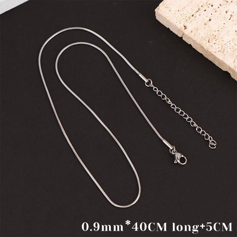 Goldfarbene Ketten Edelstahl Schlangenketten Halskette Twist Seil Schmuck Damen Lange Ketten Accessoires B1 von Joom DACH