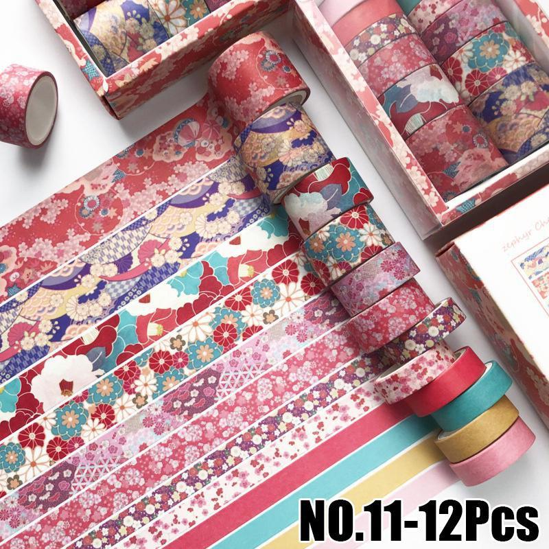 Goldfolie Washi Tape DIY Journal Scrapbooking Aufkleber Klebstoffe Masking Tape Einfarbiges Masking Tape Dekoratives Klebeband Tagebuch Schreibwarenbedarf Yingran (12 volumes) von Joom DACH