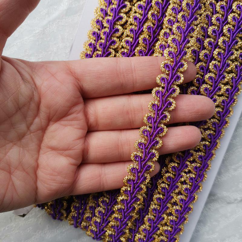 Goldumrandetes Tausendfüß-Spitzenband - 13mm DIY-Zubehör für Kleidung, Lampenschirme und mehr von Joom DACH