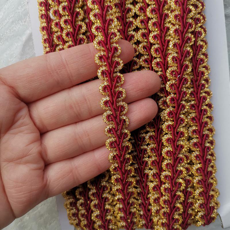 Goldumrandetes Tausendfüß-Spitzenband - 13mm DIY-Zubehör für Kleidung, Lampenschirme und mehr von Joom DACH