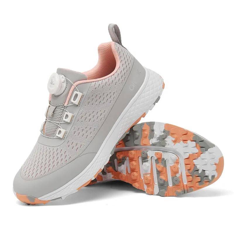 Golfschuhe für Damen, bequem, Golf-Sneakers, Sportschuhe für draußen, rutschfest, sportliche Sneakers, Caddy-Schuh, atmungsaktiv 32 von Joom DACH