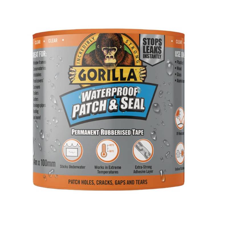 Gorilla Wasserdichtes Flicken- und Dichtband Transparent 100mm x 2,4m One Size von Joom DACH