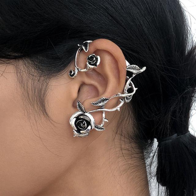Gothic Drachen Ohrclips Ohrring für Frauen Männer Clip On Ohrringe Vintage Punk Persönlichkeit Elf Ohr Manschetten Trend Modeschmuck von Joom DACH