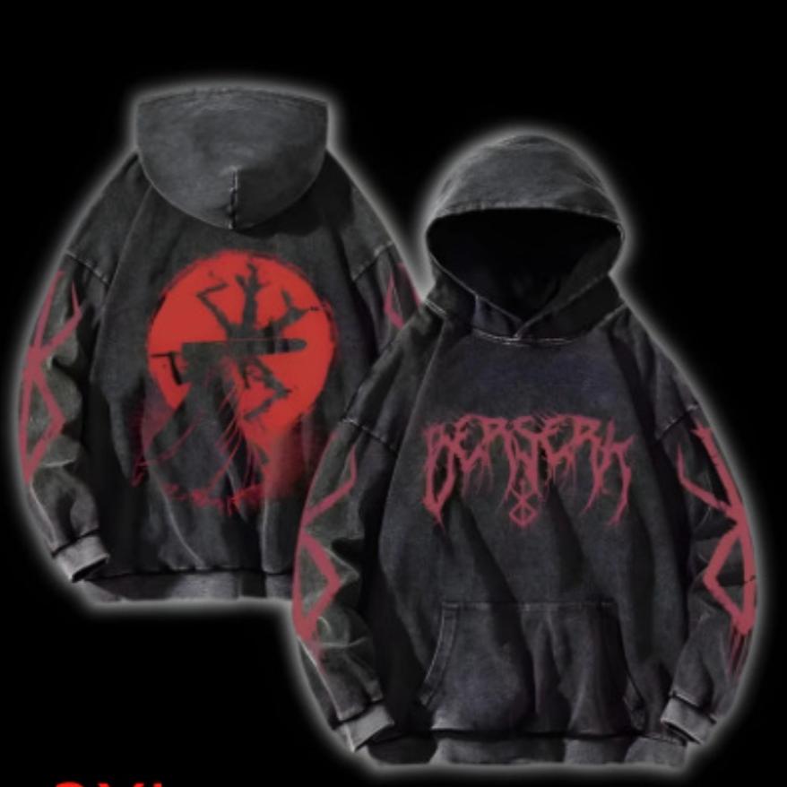 Gothic Vintage Washed Hoodies Zähne Lustige bedruckte Sweatshirts Harajuku Retro Langarmpullover Damen Y2k Übergroßer Hoodie M von Joom DACH