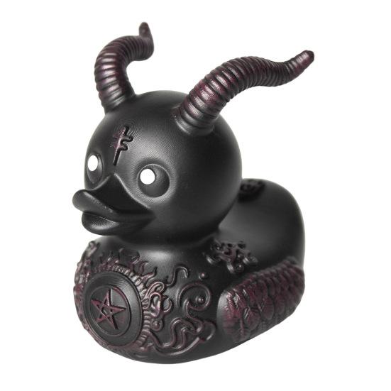 Gotische Entenfigur Punk Deathrock Satanisch Schwarze Ente Harzstatue Skulptur Heim Büro Schreibtisch C von Joom DACH