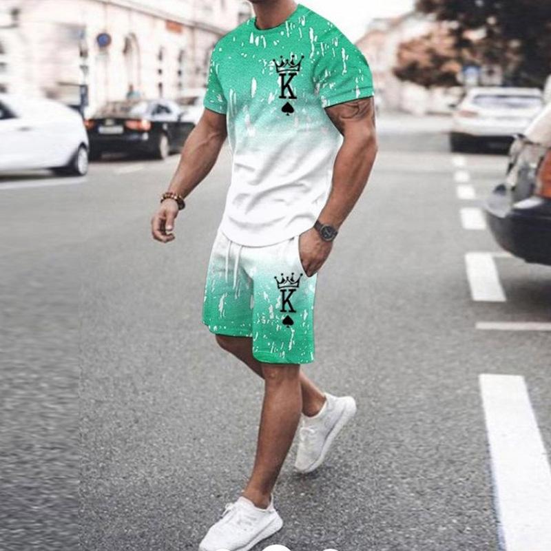 Gradienten Streifen 3d Druck Sommer Männer Set Oansatz T shirts + Shorts 2 Stück 2023 Neue kurzarm Mann Outfits mode Trainingsanzüge Anzug L Gradienten Streifen 3d Druck Sommer Männer Set Oansatz T shirts + Shorts 2 Stück 2023 Neue kurzarm Mann Outfits mode Trainingsanzüge Anzug L von Joom DACH