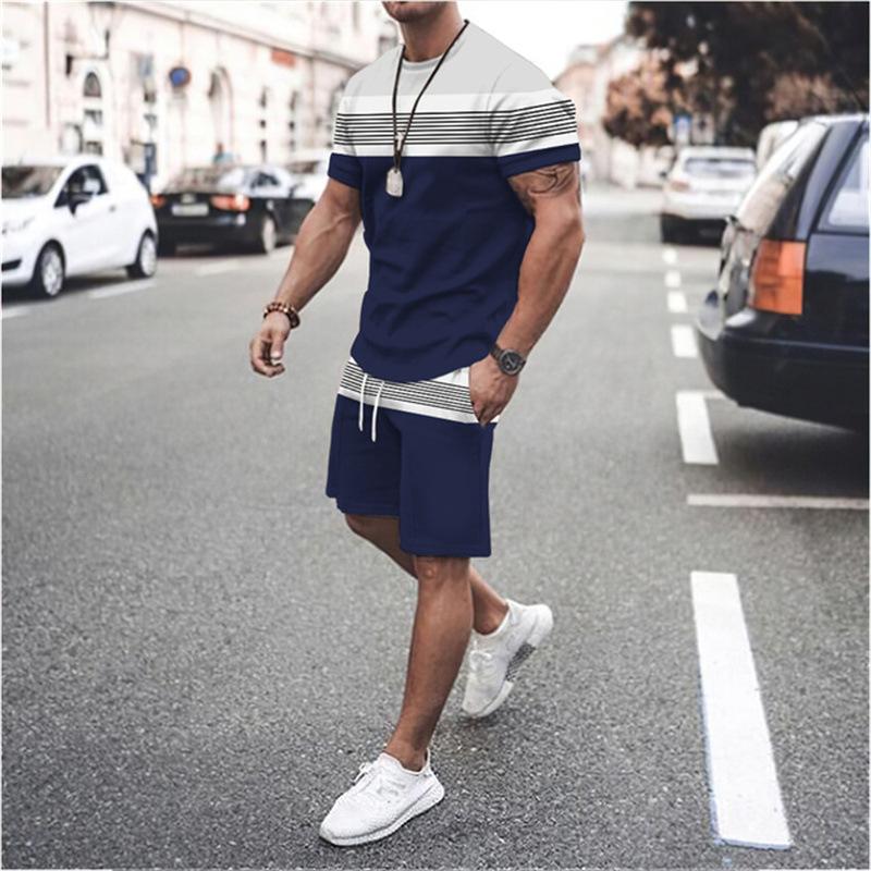 Gradienten Streifen 3d Druck Sommer Männer Set Oansatz T shirts + Shorts 2 Stück 2023 Neue kurzarm Mann Outfits mode Trainingsanzüge Anzug M Gradienten Streifen 3d Druck Sommer Männer Set Oansatz T shirts + Shorts 2 Stück 2023 Neue kurzarm Mann Outfits mode Trainingsanzüge Anzug M von Joom DACH