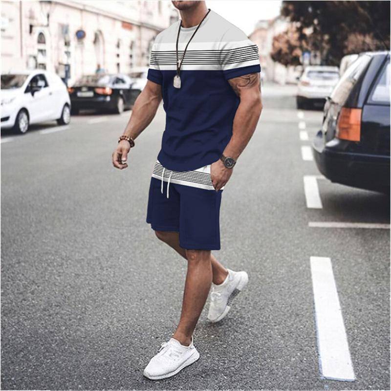 Gradienten Streifen 3d Druck Sommer Männer Set Oansatz T shirts + Shorts 2 Stück 2023 Neue kurzarm Mann Outfits mode Trainingsanzüge Anzug XL Gradienten Streifen 3d Druck Sommer Männer Set Oansatz T shirts + Shorts 2 Stück 2023 Neue kurzarm Mann Outfits mode Trainingsanzüge Anzug XL von Joom DACH