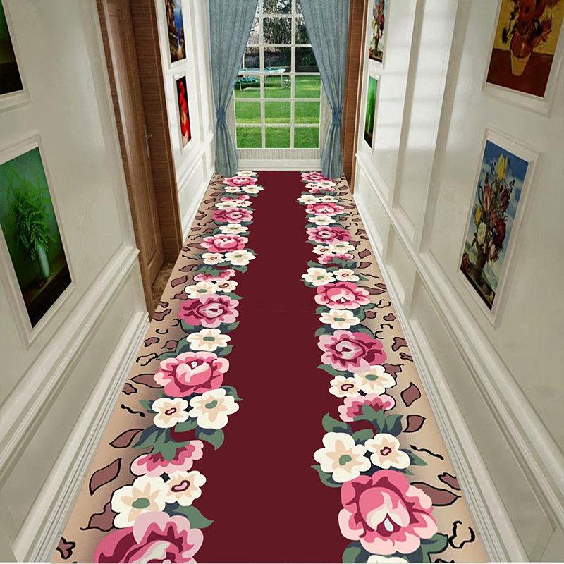 Gras Spaziergang Pfad Brücke 3D Teppich Korridor Flur Schlafzimmer Teppich Blume Wohnzimmer Bereich Teppich waschbare Küche Matte Indoor Fußmatte W80*H100CM von Joom DACH